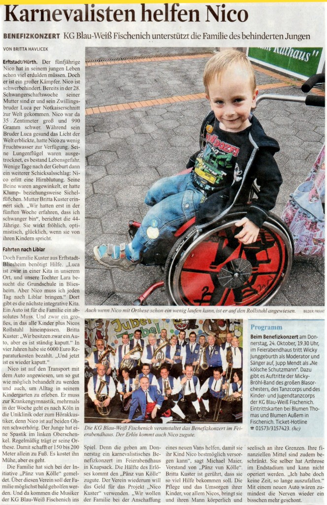 KStA Karvealisten helfen Nico